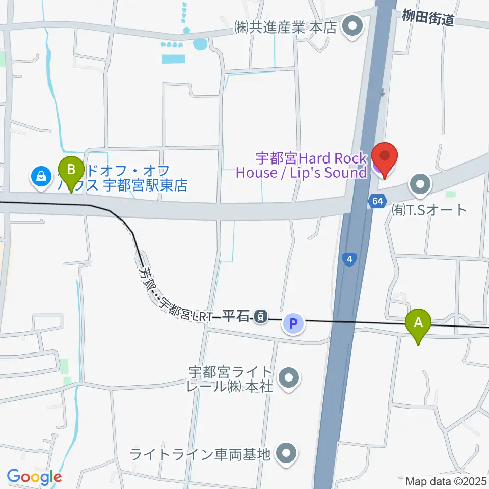 ハードロックハウス・LIP'S SOUND周辺のカフェ一覧地図
