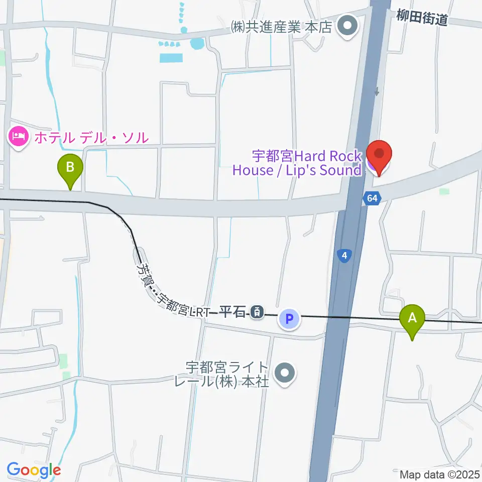 ハードロックハウス・LIP'S SOUND周辺のカフェ一覧地図