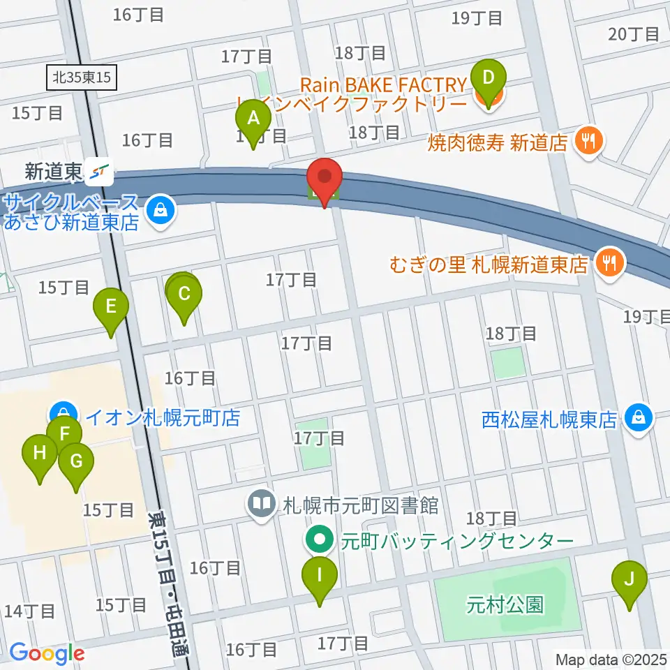 札幌SOLID周辺のカフェ一覧地図