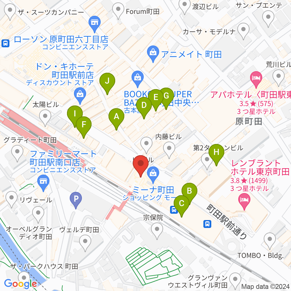 NHK文化センター町田教室周辺のカフェ一覧地図