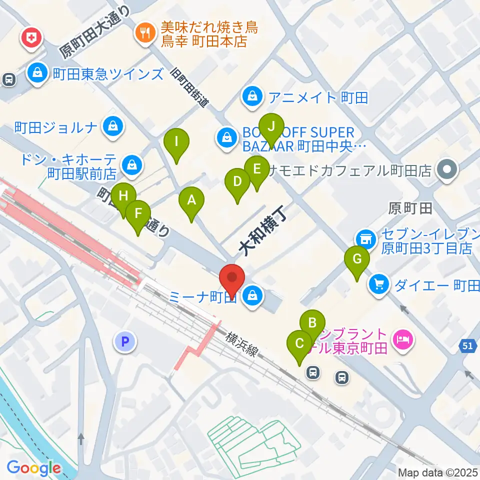NHK文化センター町田教室周辺のカフェ一覧地図