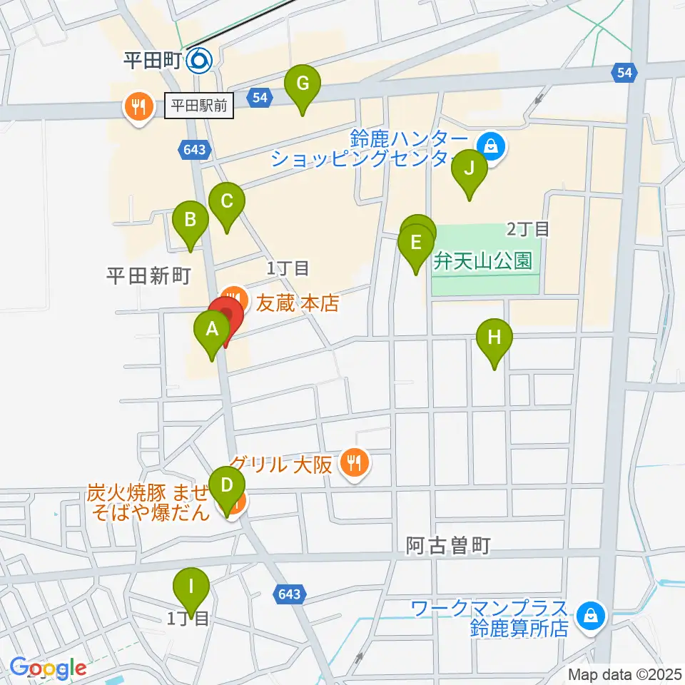 鈴鹿ANSWER周辺のカフェ一覧地図