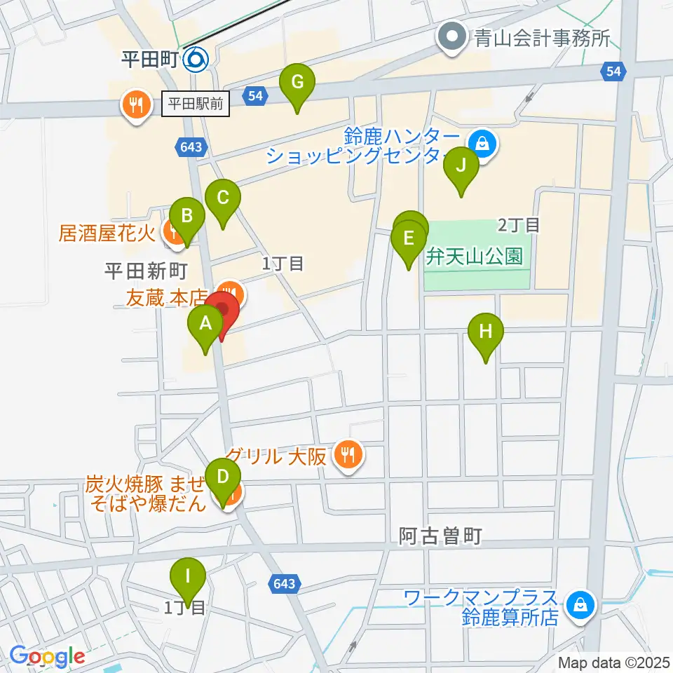 鈴鹿ANSWER周辺のカフェ一覧地図