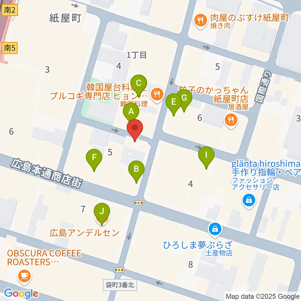 浜松ピアノ社周辺のカフェ一覧地図