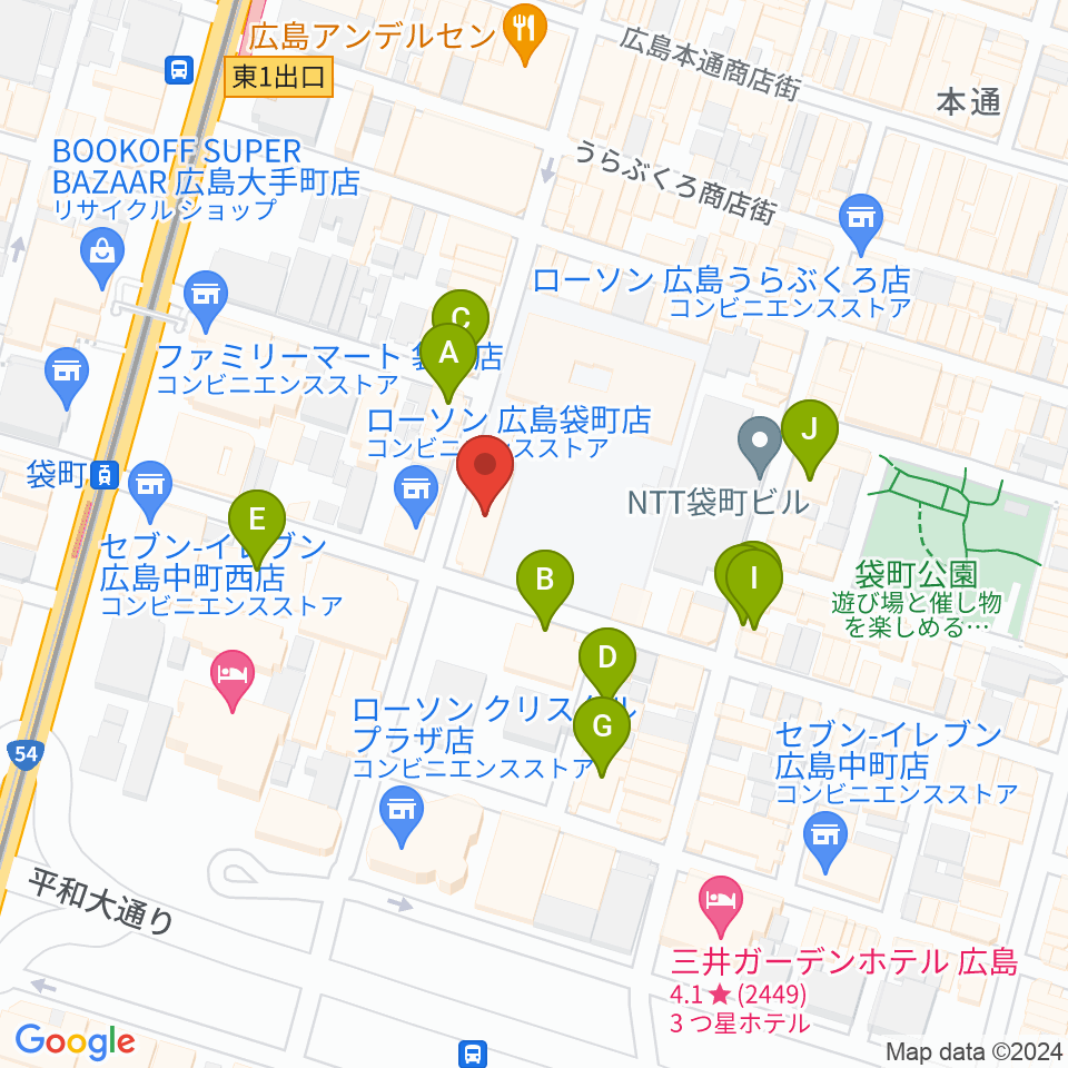 合人社ウェンディひと・まちプラザ周辺のカフェ一覧地図