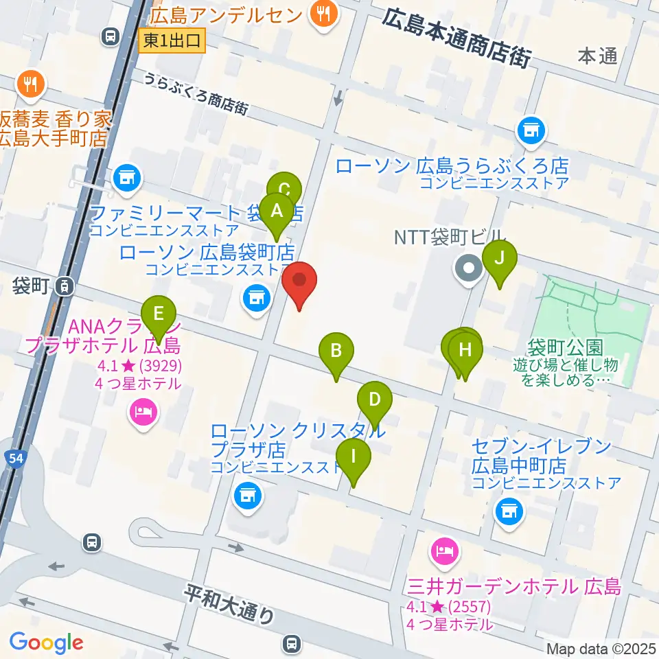 合人社ウェンディひと・まちプラザ周辺のカフェ一覧地図