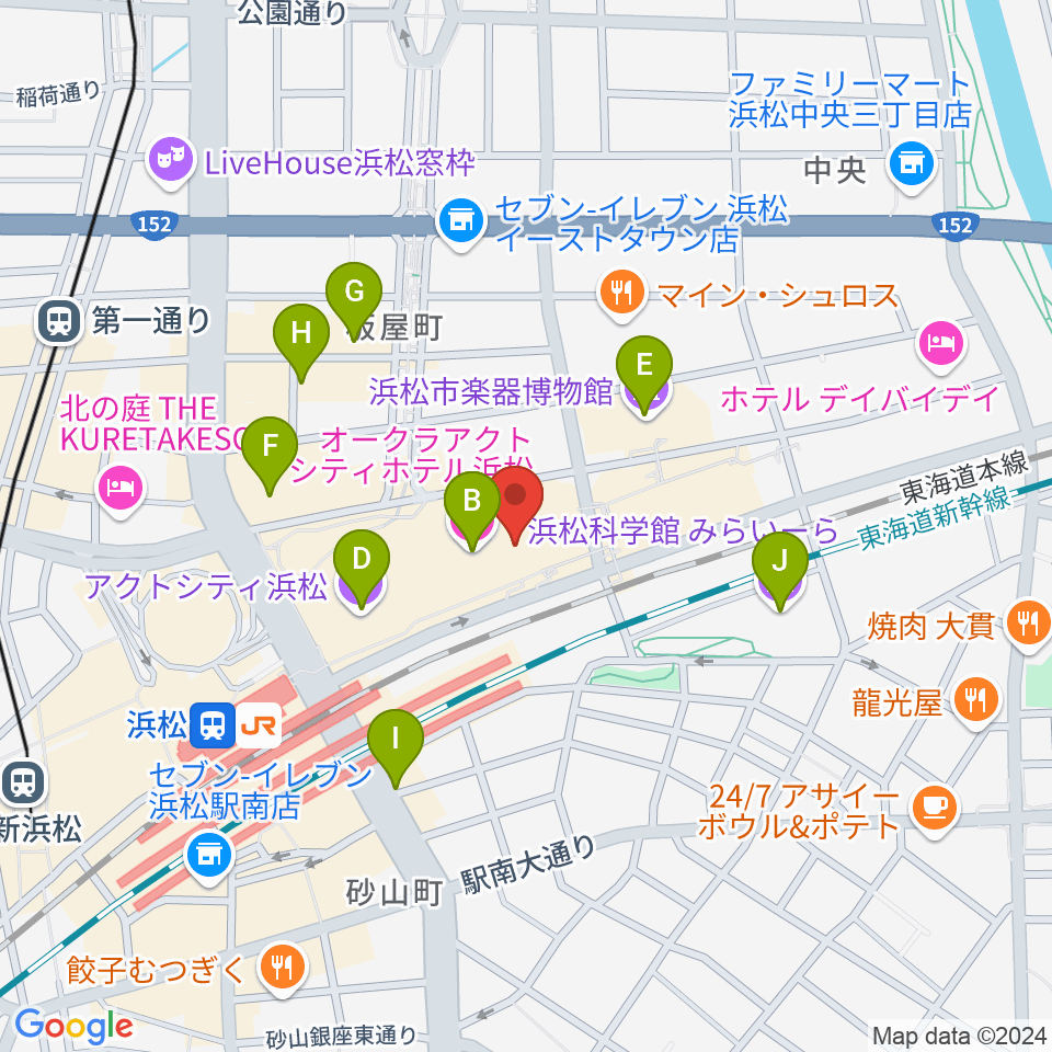 NHK文化センター浜松教室周辺のカフェ一覧地図