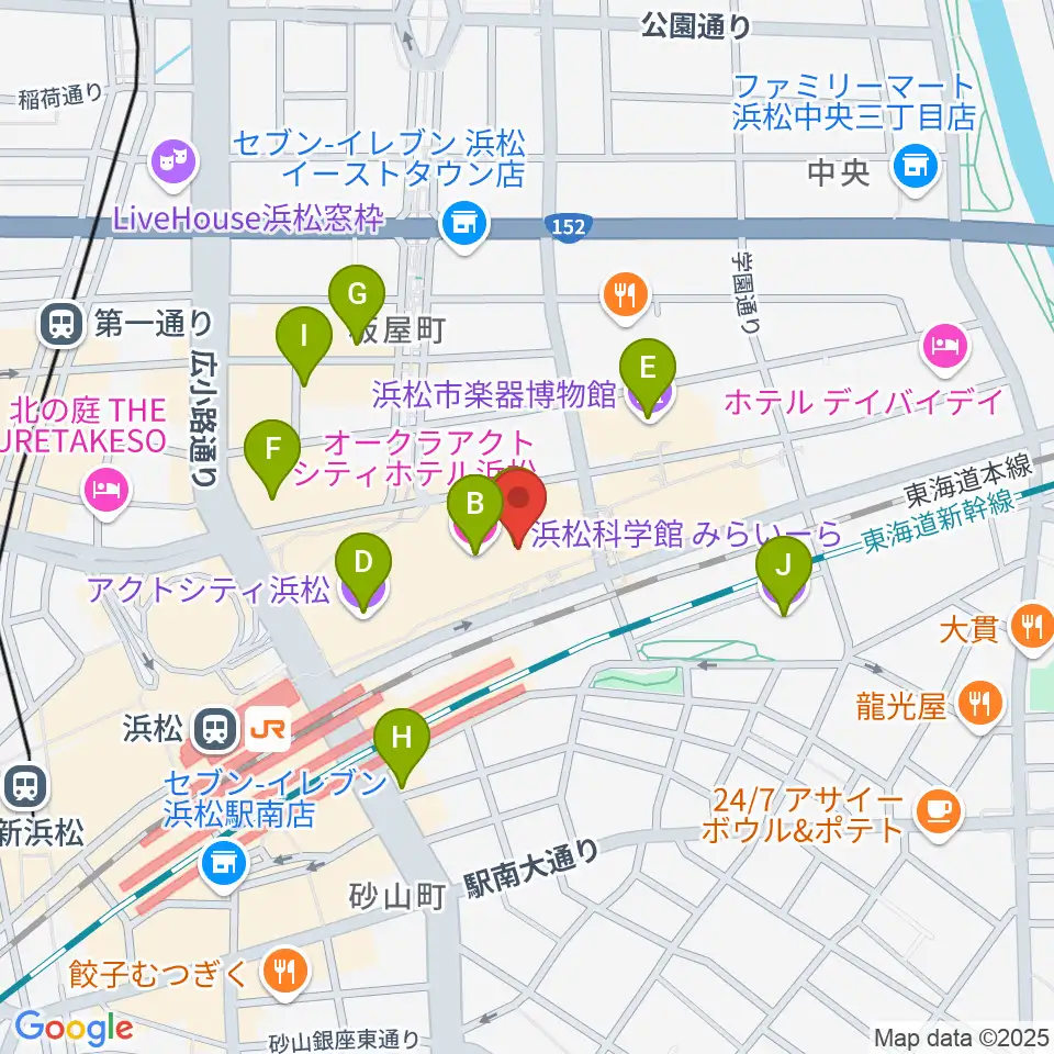 NHK文化センター浜松教室周辺のカフェ一覧地図