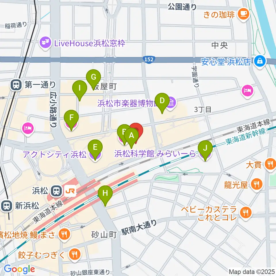NHK文化センター浜松教室周辺のカフェ一覧地図