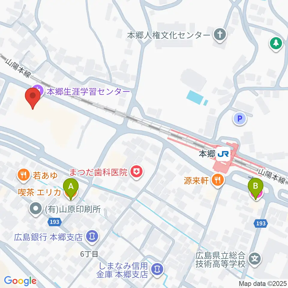 本郷生涯学習センター にいたかホール周辺のカフェ一覧地図