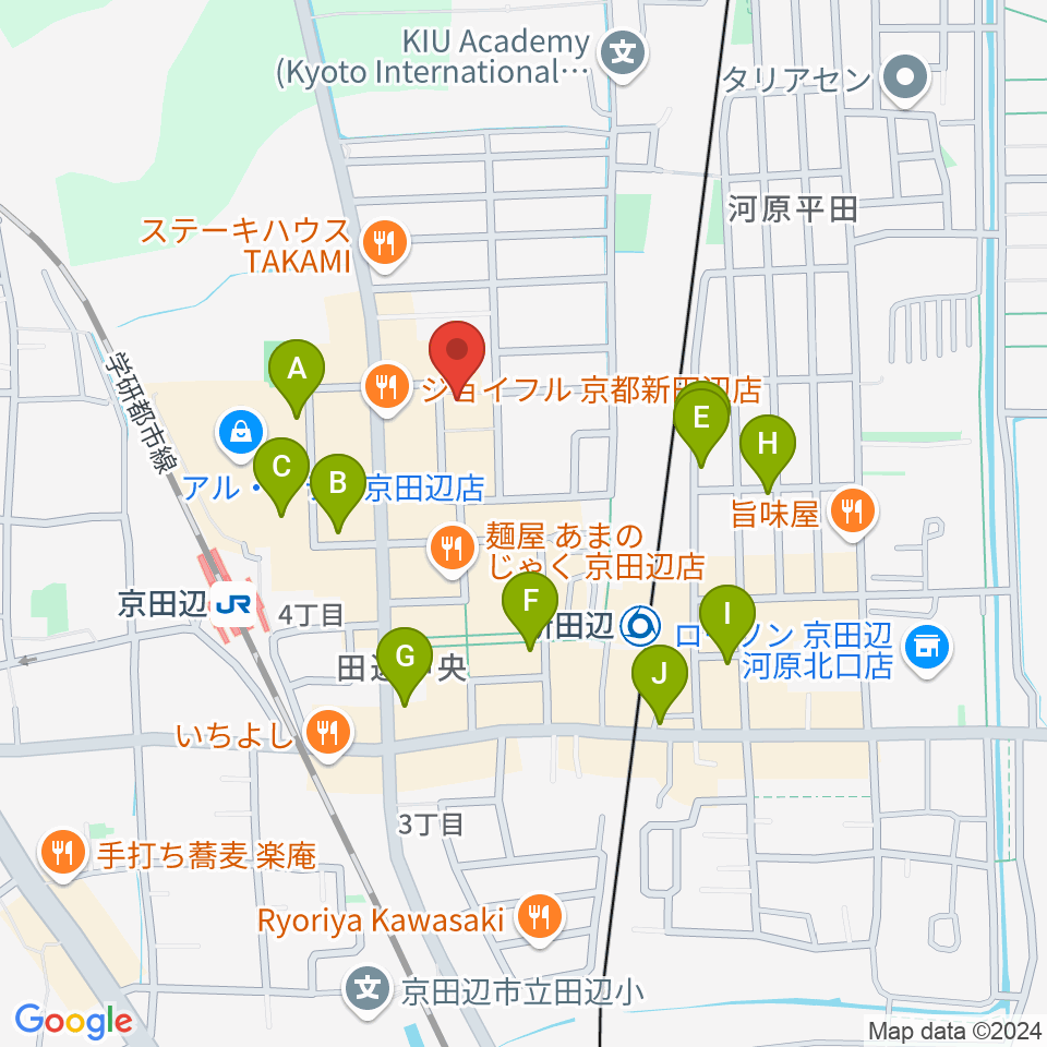 中川ミュージックスクール周辺のカフェ一覧地図