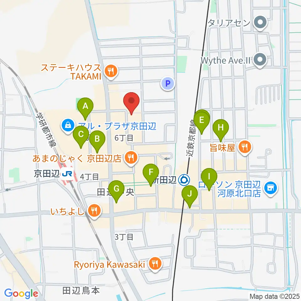 中川ミュージックスクール周辺のカフェ一覧地図