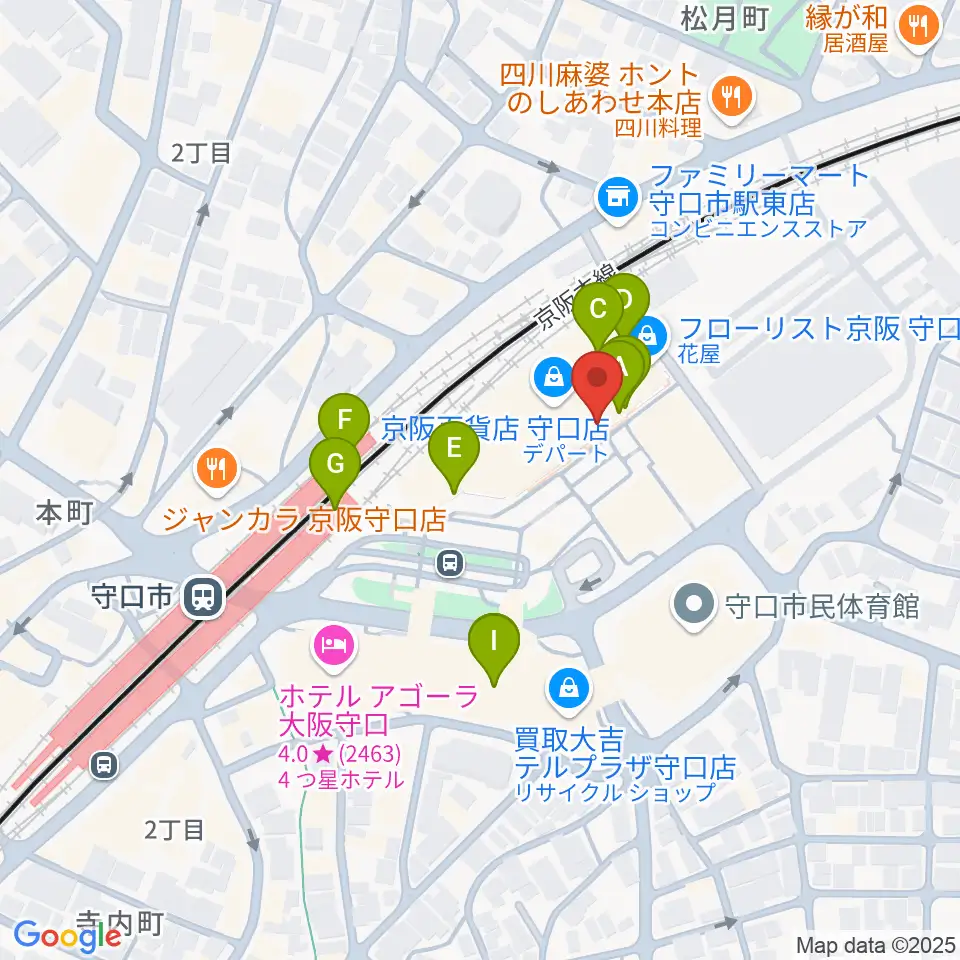 NHK文化センター 守口教室周辺のカフェ一覧地図