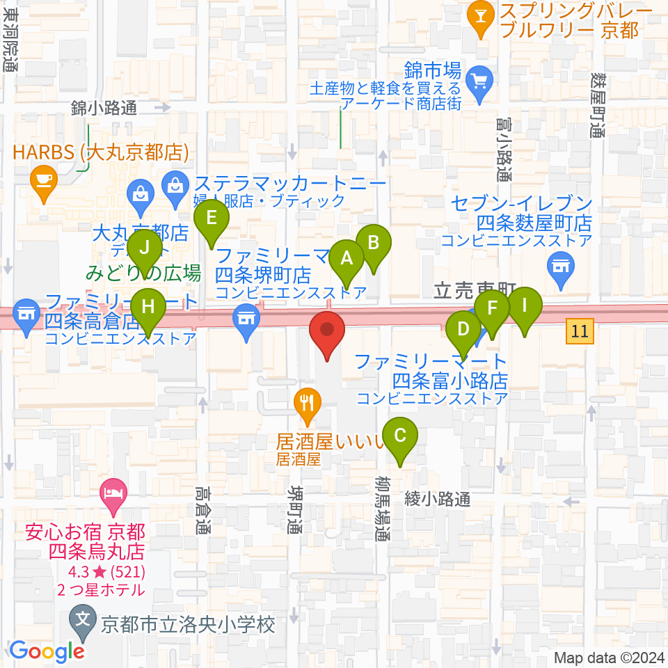 NHK文化センター京都教室周辺のカフェ一覧地図