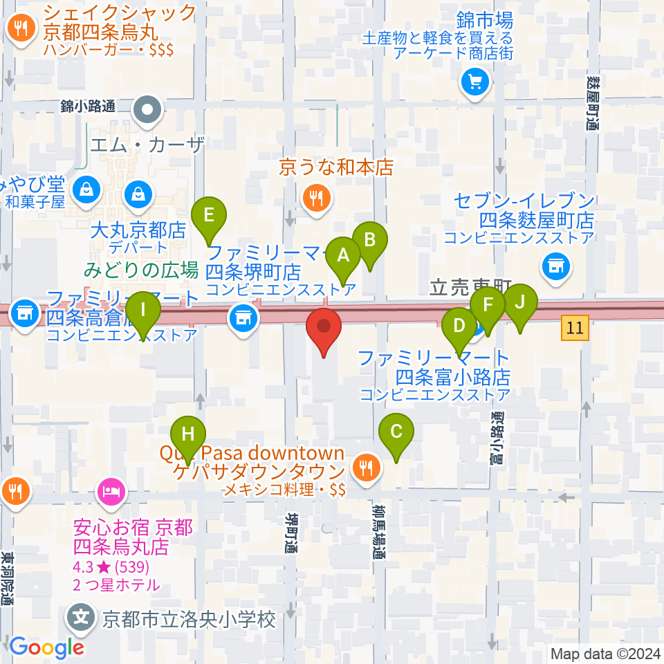 NHK文化センター京都教室周辺のカフェ一覧地図