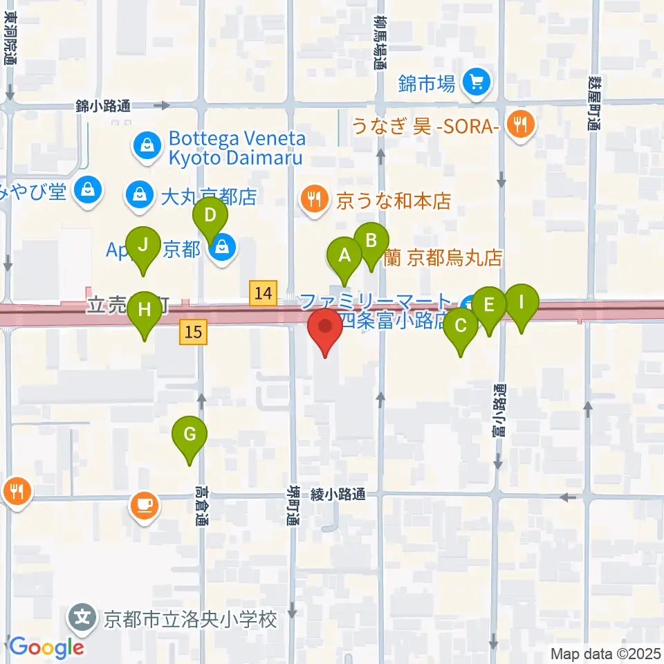 NHK文化センター京都教室周辺のカフェ一覧地図