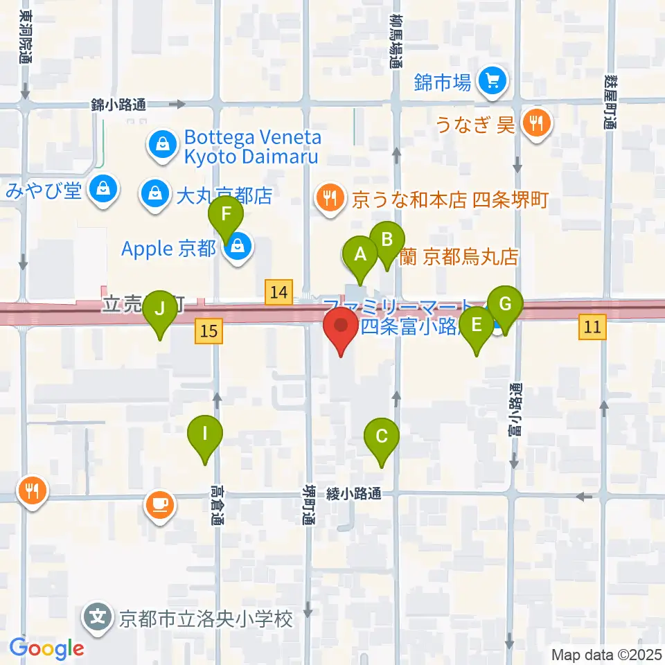 NHK文化センター京都教室周辺のカフェ一覧地図