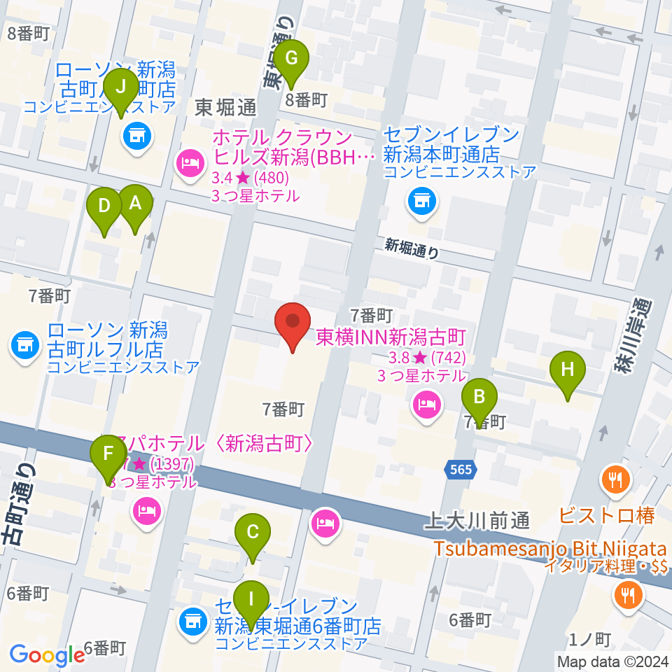 だいしほくえつホール周辺のカフェ一覧地図