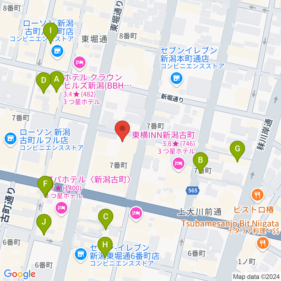 だいしほくえつホール周辺のカフェ一覧地図