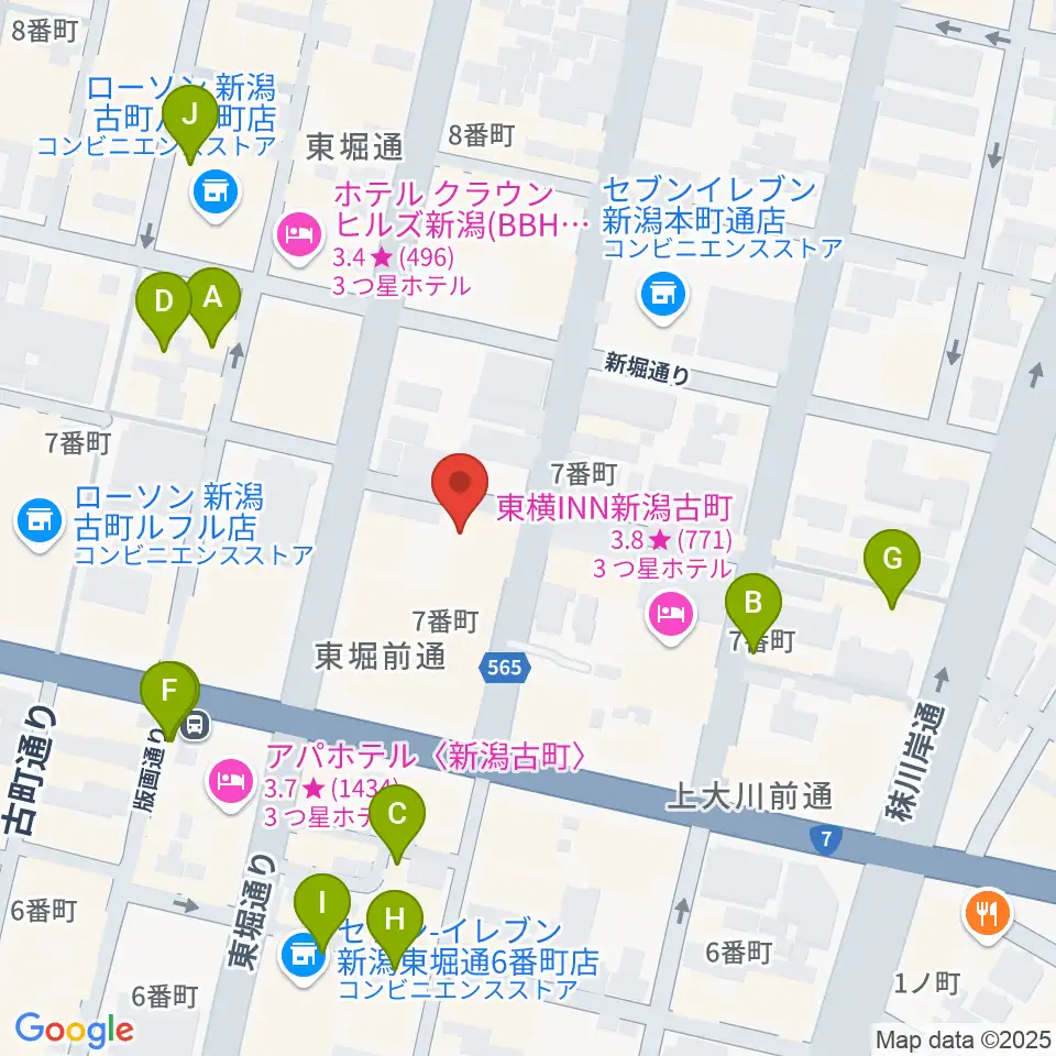 だいしほくえつホール周辺のカフェ一覧地図
