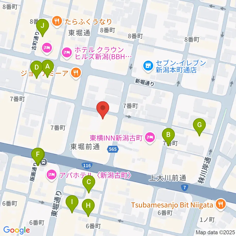 だいしほくえつホール周辺のカフェ一覧地図