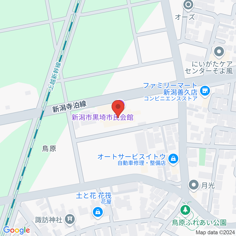 黒埼市民会館周辺のカフェ一覧地図