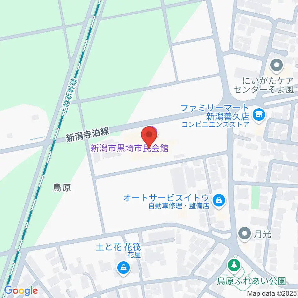 黒埼市民会館周辺のカフェ一覧地図
