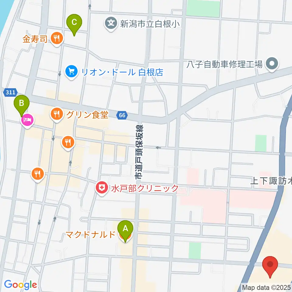 白根学習館 ラスペックホール周辺のカフェ一覧地図