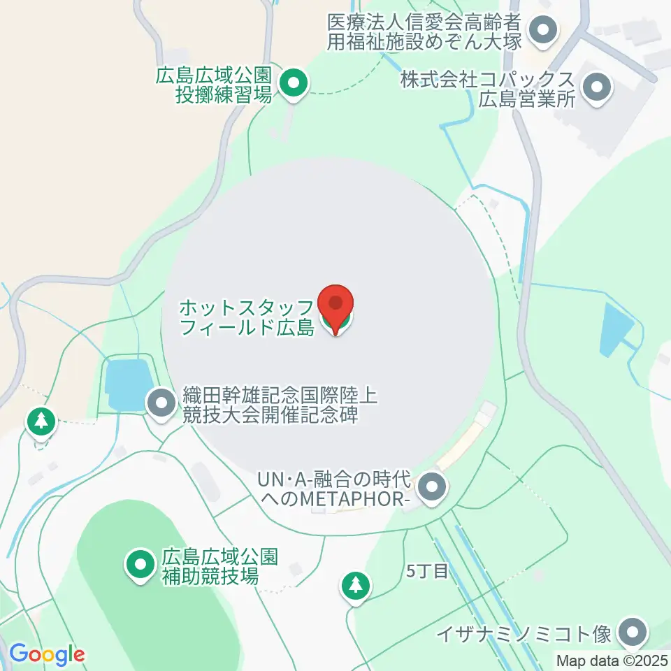 ホットスタッフフィールド広島周辺のカフェ一覧地図