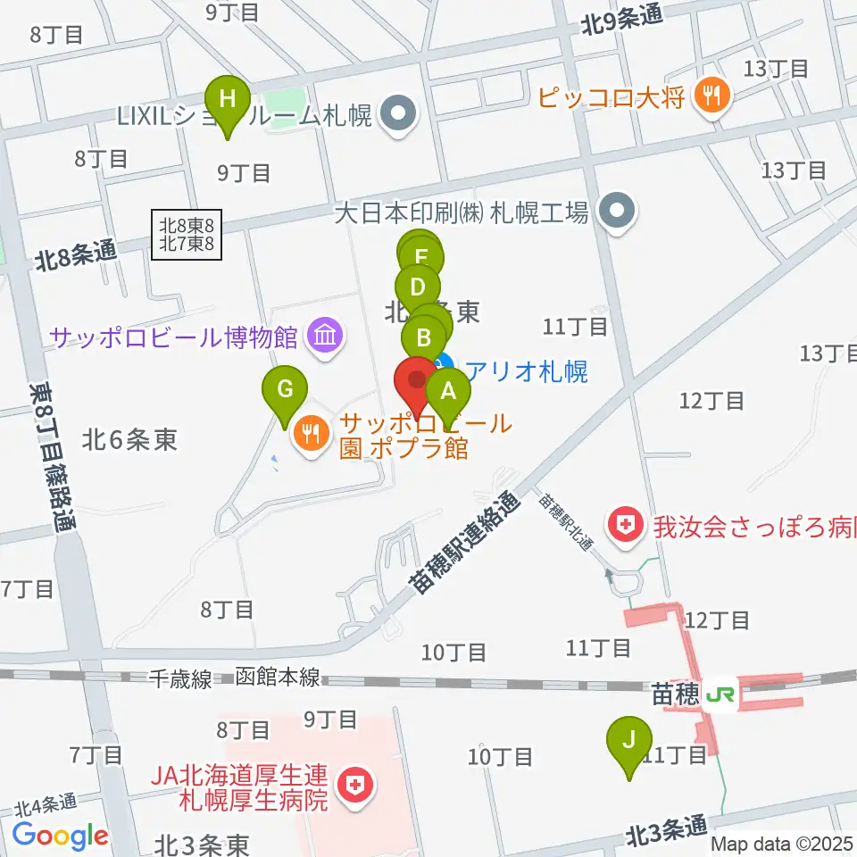 タワーレコード アリオ札幌店周辺のカフェ一覧地図