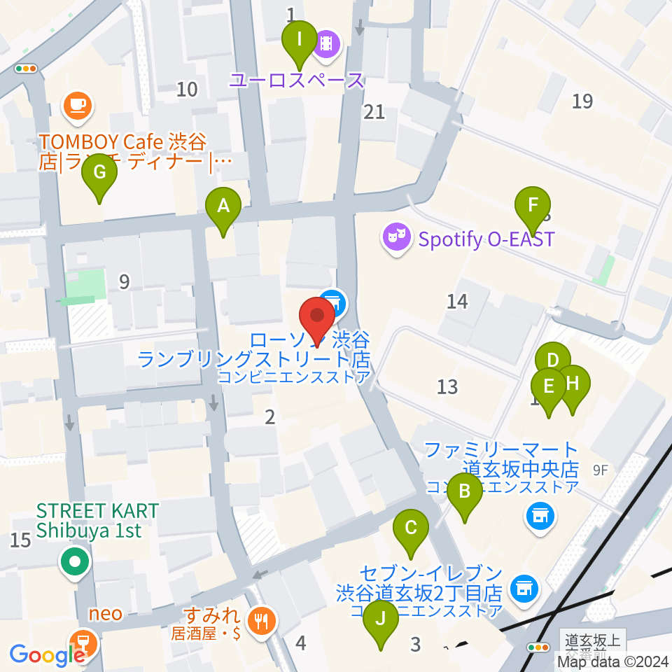 渋谷7th FLOOR周辺のカフェ一覧地図