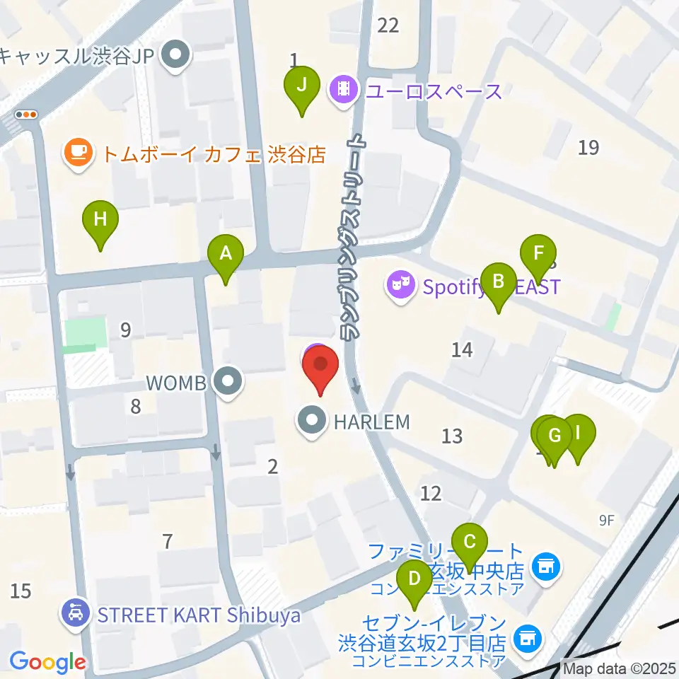 渋谷7th FLOOR周辺のカフェ一覧地図