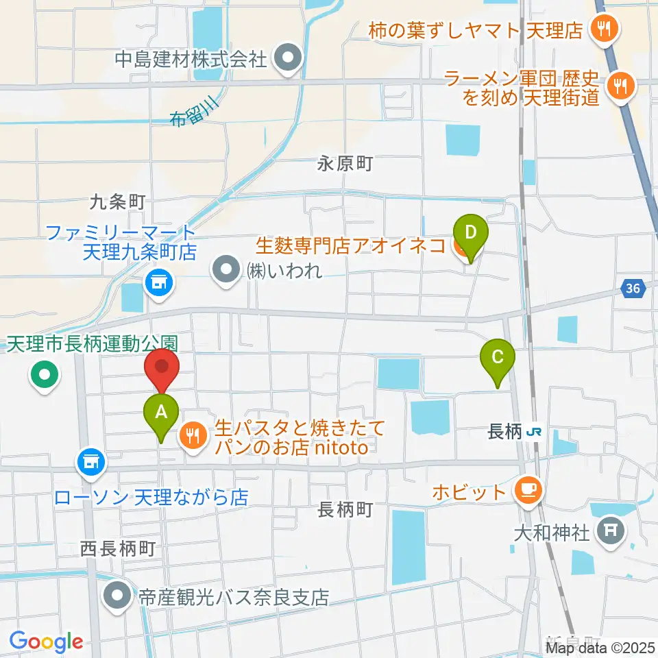 琴・三絃やまもと周辺のカフェ一覧地図