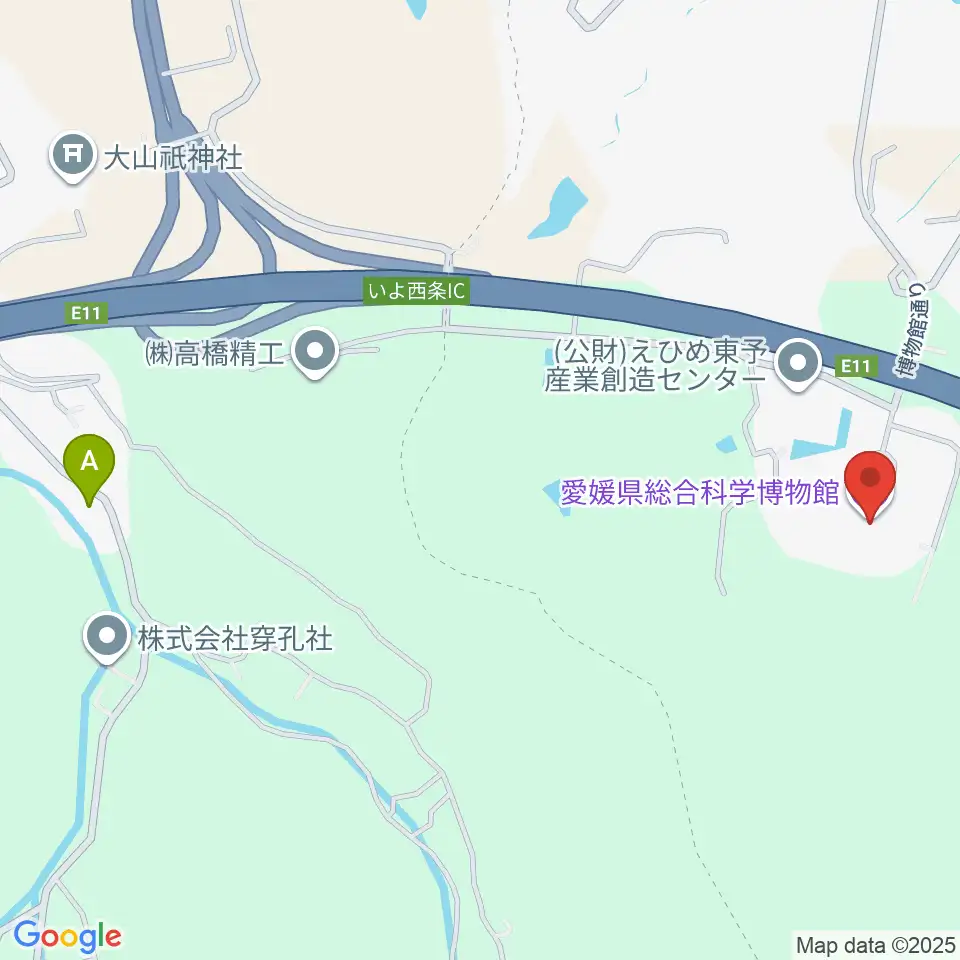 愛媛県総合科学博物館周辺のカフェ一覧地図