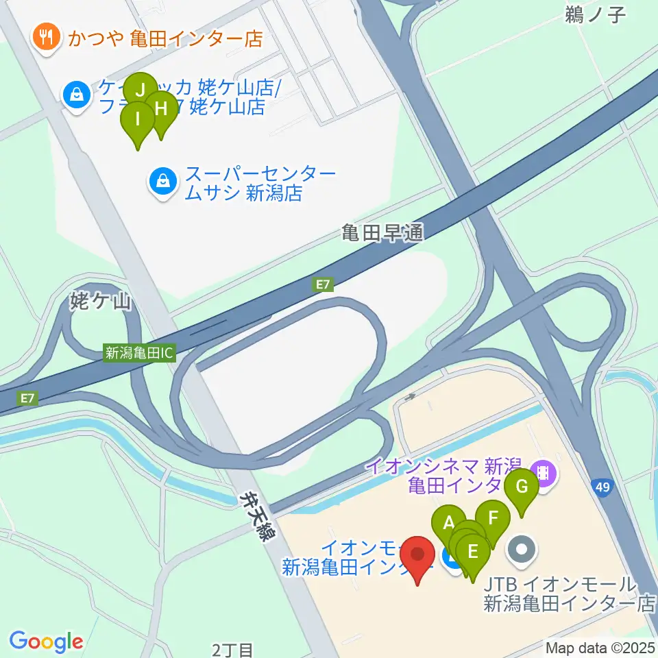 タワーレコード 新潟店周辺のカフェ一覧地図