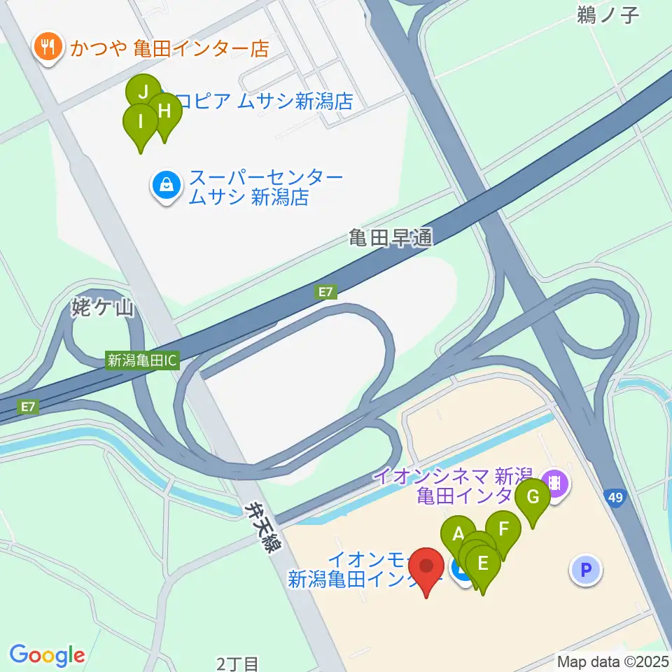 タワーレコード 新潟店周辺のカフェ一覧地図