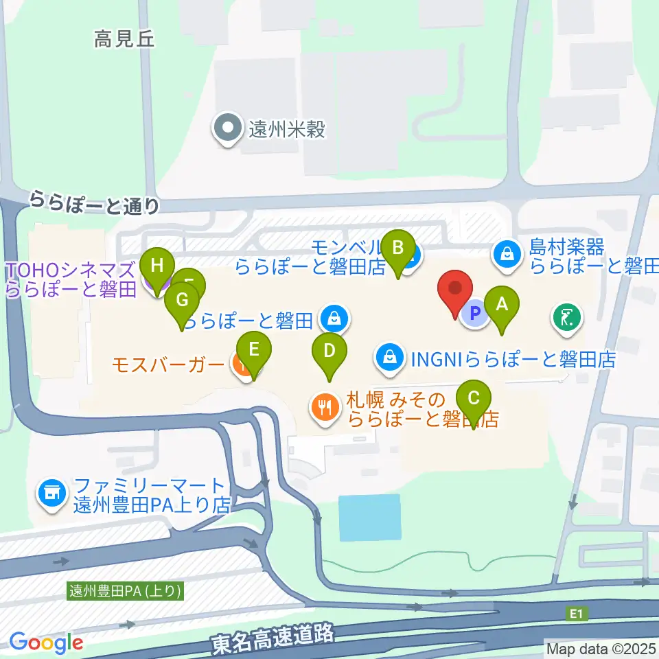 タワーレコード ららぽーと磐田店周辺のカフェ一覧地図