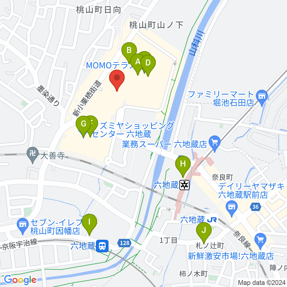 JEUGIAカルチャーセンター MOMOテラス周辺のカフェ一覧地図