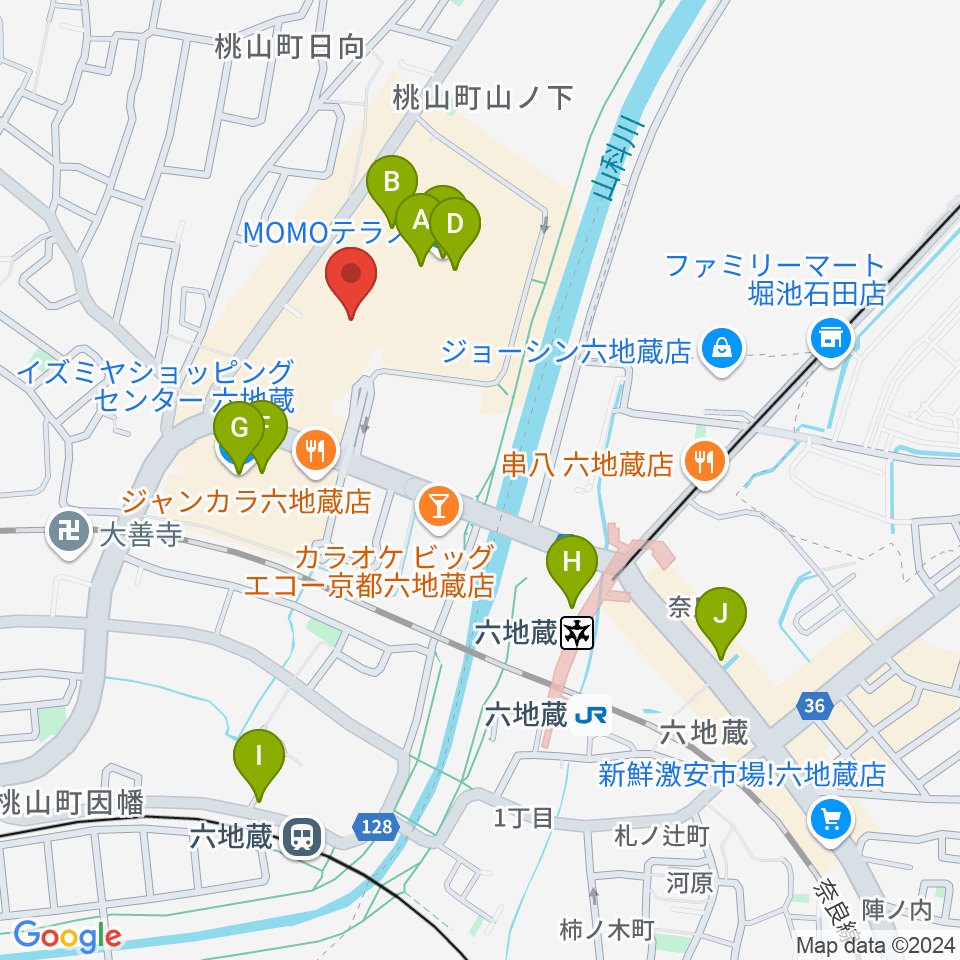 JEUGIAカルチャーセンター MOMOテラス周辺のカフェ一覧地図