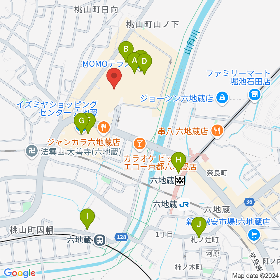 JEUGIAカルチャーセンター MOMOテラス周辺のカフェ一覧地図