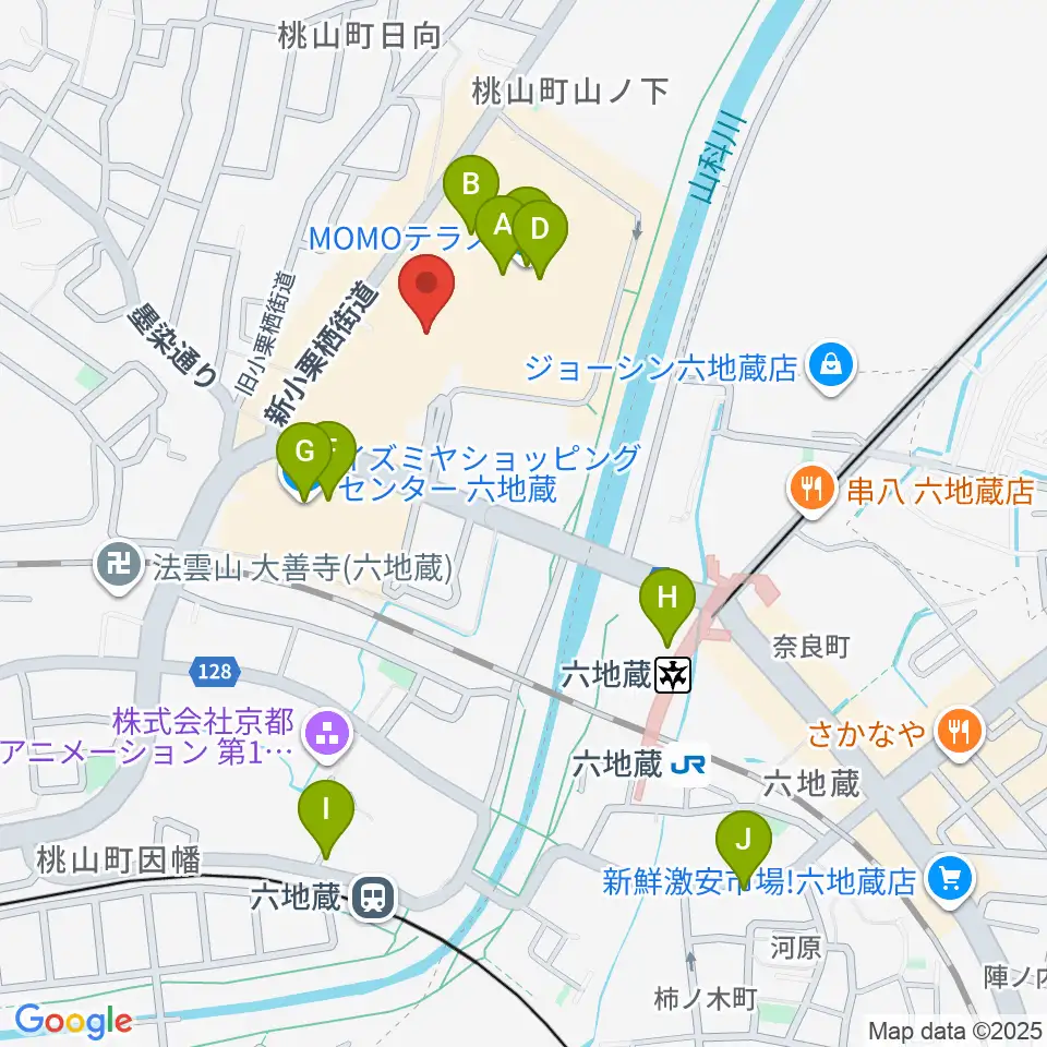 JEUGIAカルチャーセンター MOMOテラス周辺のカフェ一覧地図