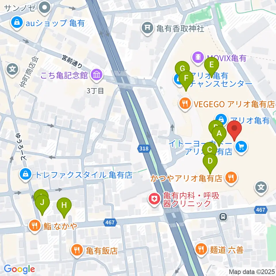 メゾンカルチャークラブ亀有周辺のカフェ一覧地図