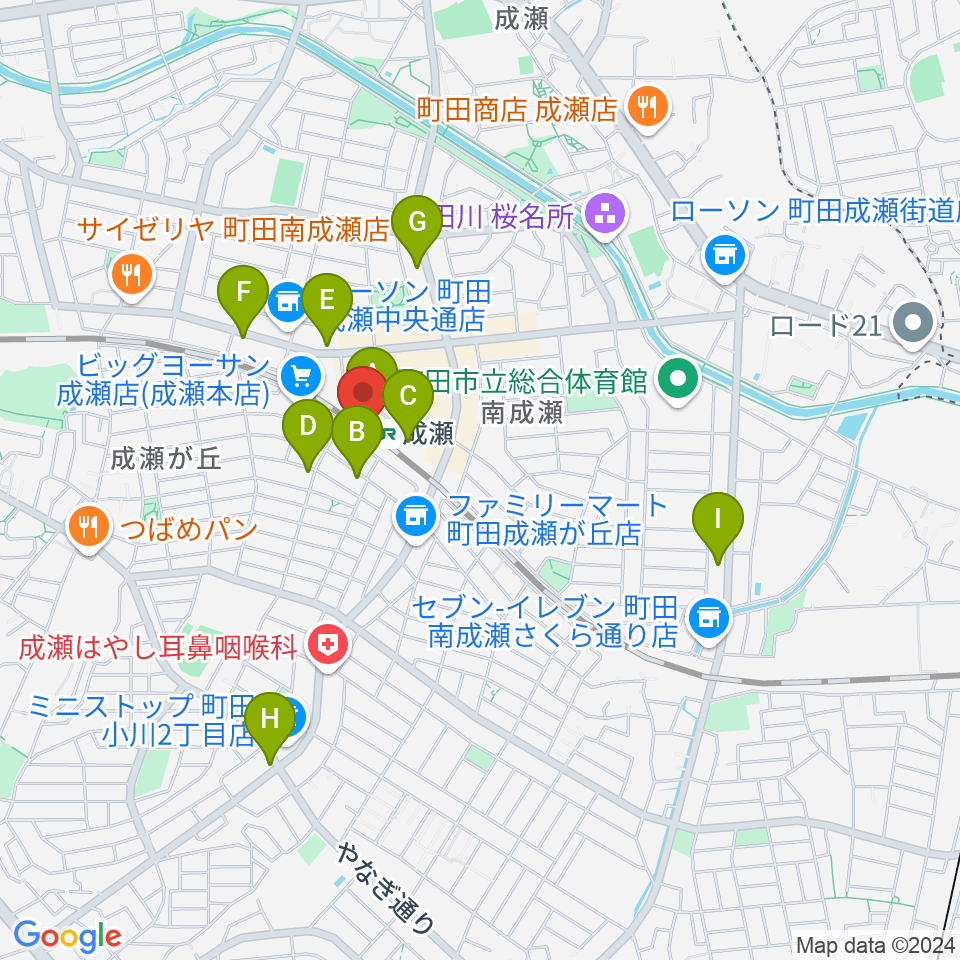 マ・シャンブル周辺のカフェ一覧地図