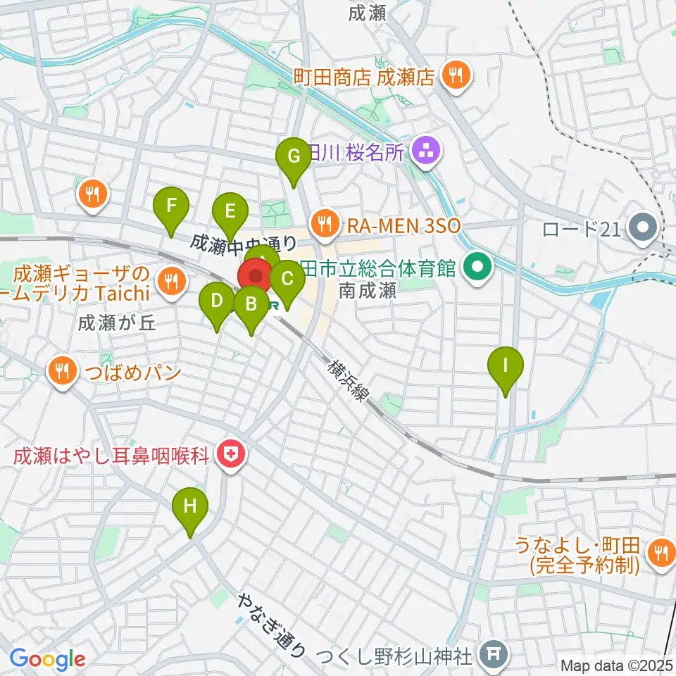 マ・シャンブル周辺のカフェ一覧地図