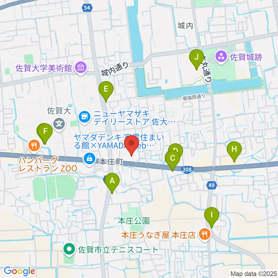 ゲオ佐賀南部バイパス店周辺のカフェ一覧地図
