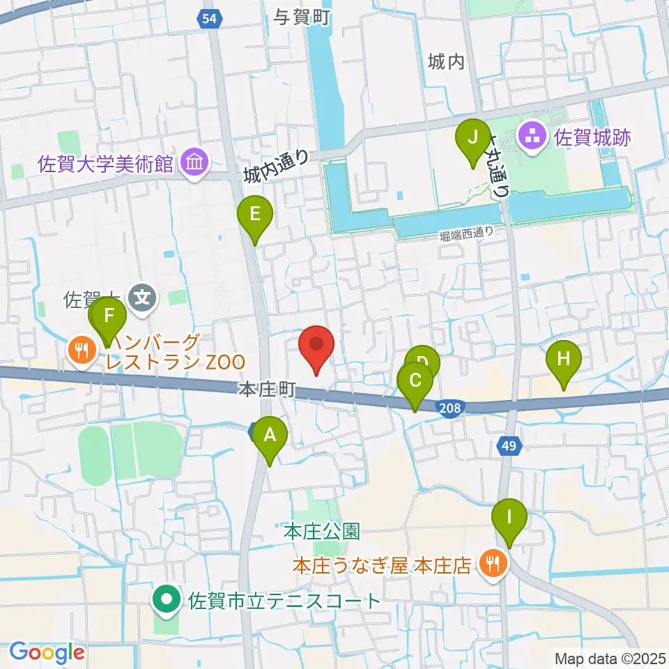 ゲオ佐賀南部バイパス店周辺のカフェ一覧地図