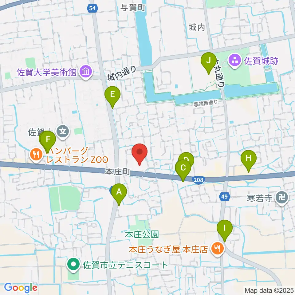 ゲオ佐賀南部バイパス店周辺のカフェ一覧地図
