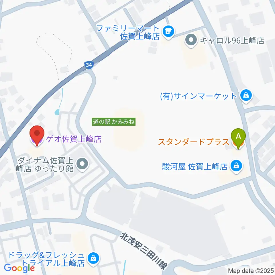 ゲオ佐賀上峰店周辺のカフェ一覧地図