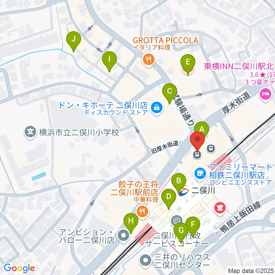 横浜市旭区民文化センターサンハート周辺のカフェ一覧地図