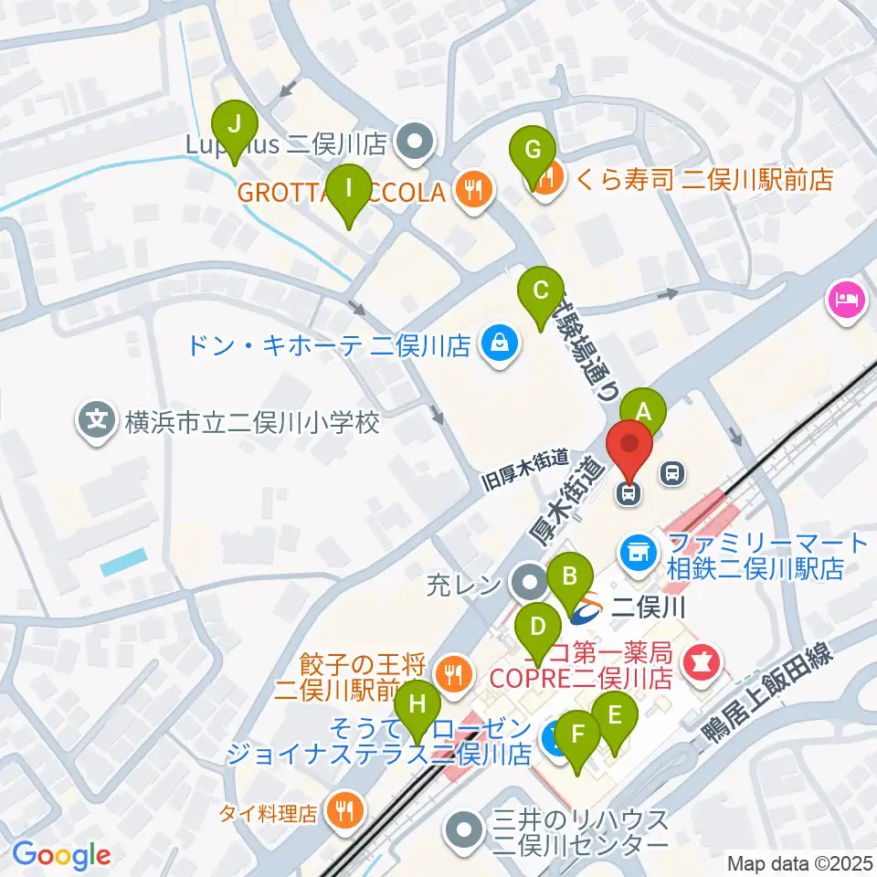 横浜市旭区民文化センターサンハート周辺のカフェ一覧地図
